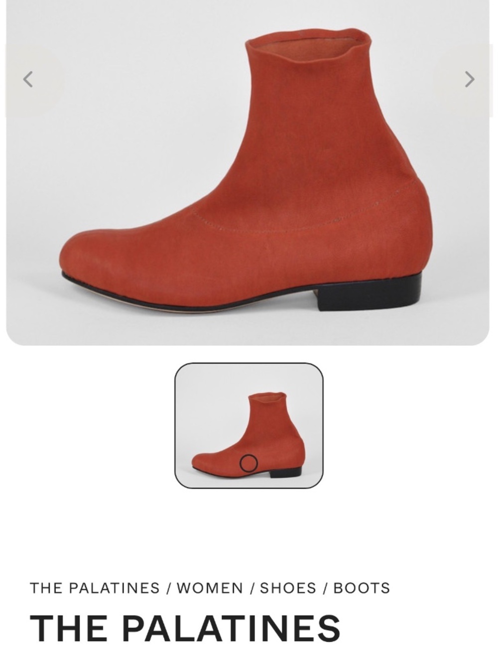 The Palatines Firmo leather sock boot ankle boot size 7